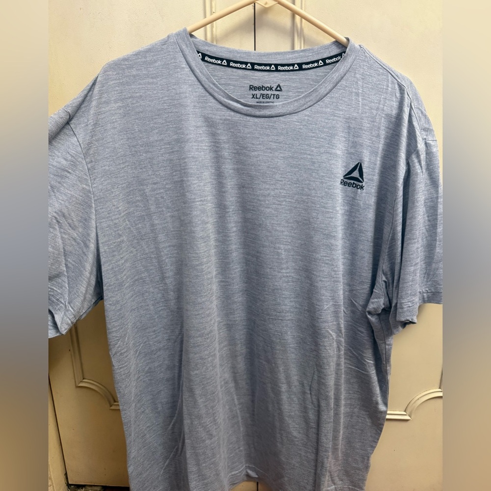 Reebok Men's Heather Light Blue Performance Tee